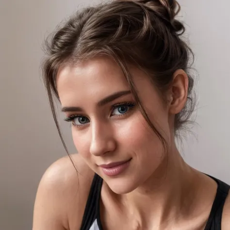 <lora:Mira_Szalma_InstagramTwitchTikTok-000010:0.8> a photo of miraszalma, headshot, bun, Beautiful, Detailed face,  Perfect eyes, (highly detailed skin:1.1),best quality,Professional Photography, Photorealistic, 8k, ultra high resolution, DSLR, high quali...