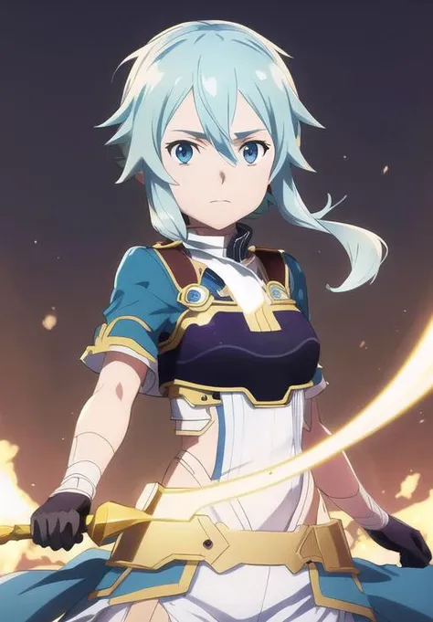 <lora:Solus_SAO_A:0.8>, Solus_SAO_A, sinon, (acclaimed, alluring, captivating, exciting, gorgeous, striking:1.3), (highly detailed, high quality:1.3)