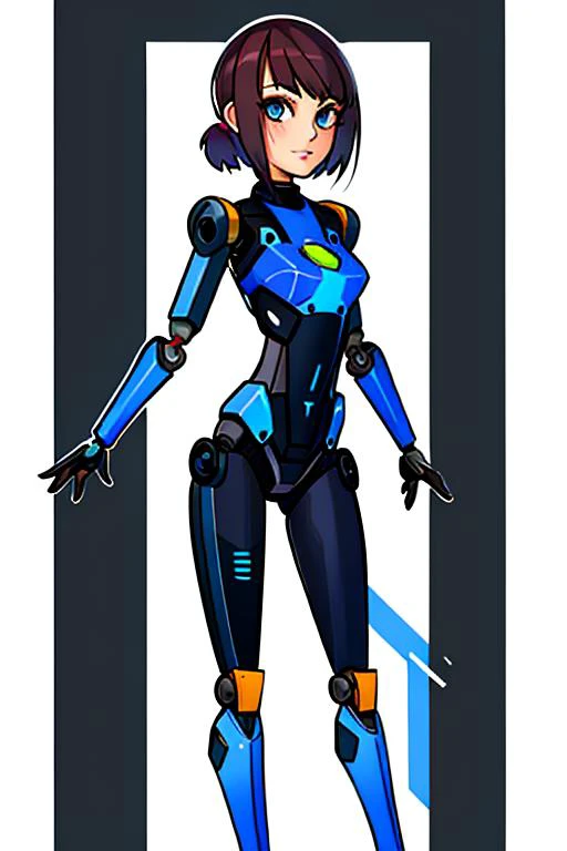 <lyco:kaspi:0.7>,kaspi,medium shot of 1girl,robot limbs,