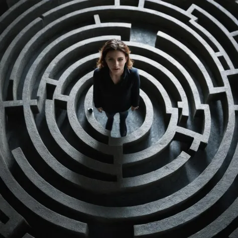 cinematic film still of  <lora:Hyperrealism style:1> sharp detailed,
a circular maze with a clock in the middle,1girl,solo,black background , realistic, real, photo real, cinematic, dramatic, film look, dramatic light, unreal engine, 3D computer graphics, ...