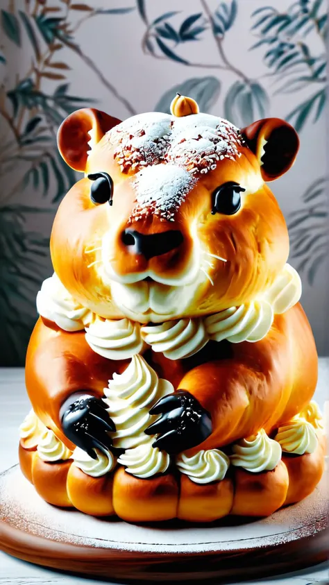 <lora:SemlaStyleXL:1>SemlaStyle capybara, made out of semla, (Masterpiece:1.3) (best quality:1.2) (high quality:1.1)