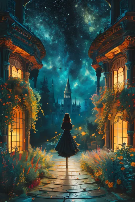 masterpiece,best quality,<lora:tbh153-:0.7>,illustration,style of Kristina Makeeva, tile patten