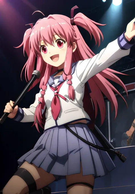 <lora:Angelbeats:0.6>, Yui, solo, smile, Dynamic Pose