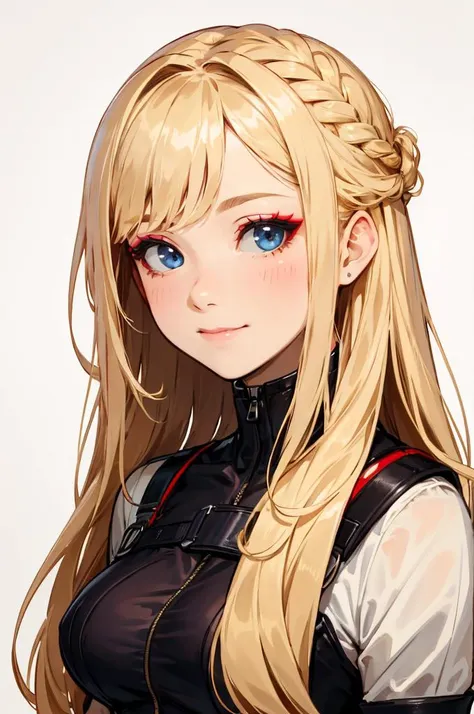 anime girl with long blonde hair and blue eyes