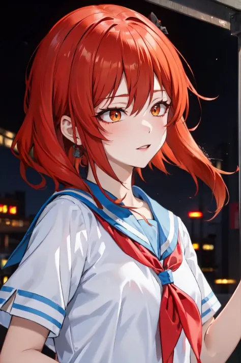 <lora:kitauji high school uniform_20240223014835:0.7> kitauji high school uniform,, absurdres, ultra detailed, masterpiece, best quality, aesthetic, detailed,, solo, 1girl, red hair, orange eyes, amber eyes, swept bangs, parted bangs, <lora:LowTwintailsHel...