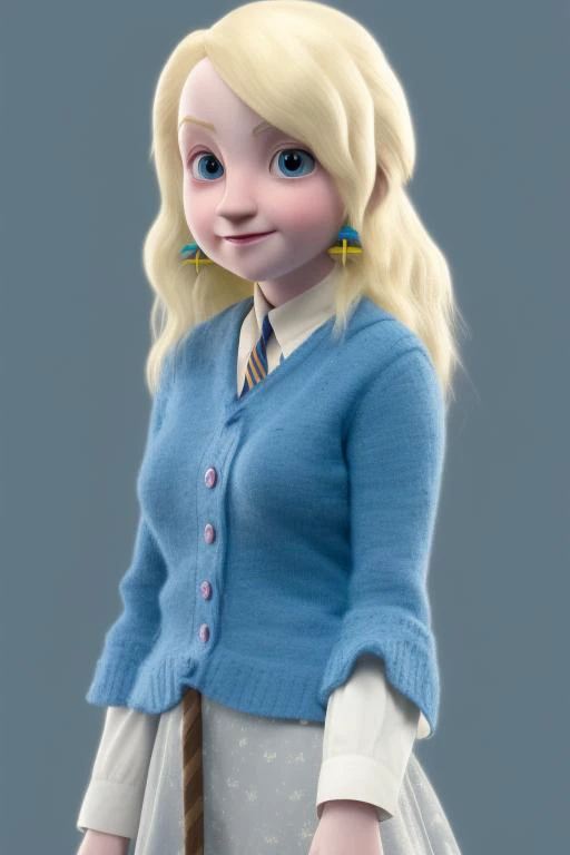 a portrait of luna as a cute pixar disney character from up ( 2 0 0 9 ), unreal engine, octane render, 3 d render, photorealisti...