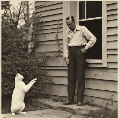 He told the neighbors cat "Mercury, go home, dont come here any more!"