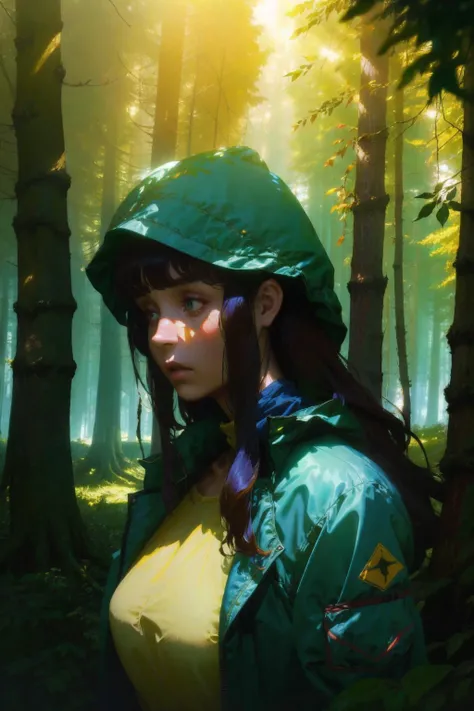 1girl
forest  
sunlight
trees 
leaves 
  Paolo Roversi
adventure clothing 
best light, dramatic lighting
( masterpiece,realistic, photorealistic) (best quality)