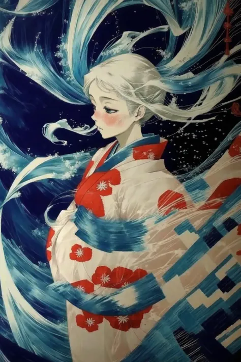 a painting of a woman in a kimono kimono kimono kimono kimono kimono kimono kimono kimono kimono kimono kimono kim