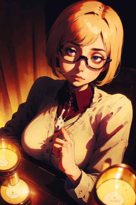 1 beautiful woman, glasses
laboratory
(Sui Ishida, )
Emil Melmoth
dramatic lighting
(masterpiece, best quality),