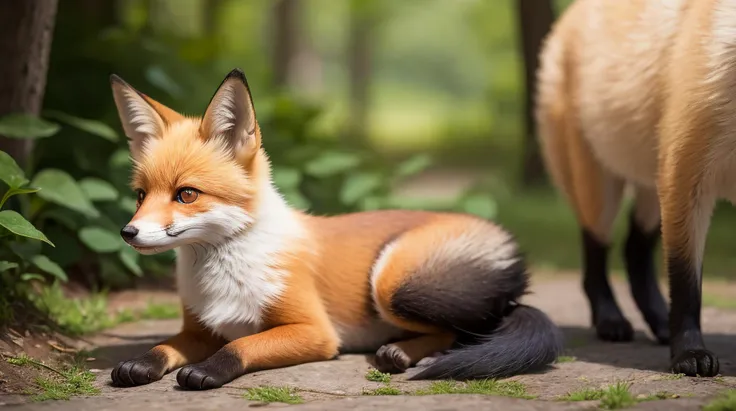 best quality, masterpiece, ultra high res, (photorealistic:1.4), raw photo, little fox