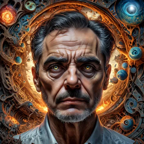 8K, UHD, HDR, intricate details, photo,

Create an image of a man. His brow is furrowed as ideas take shape. Concepts appear and disappear, changing and reappearing, emerging in ever-changing forms. He puzzles over possibilities, discarding one after anoth...