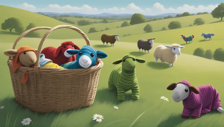 Grassy fields where sock puppets, not animals, graze and roam. They form herds, communicate with muffled mumbles, and at night, they burrow into laundry baskets