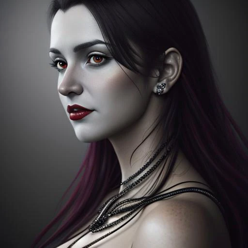 photorealistic beautiful vampire