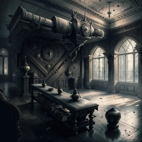 atmosphere, castle interior, spooky, horror, empty room, lonely, scene, backdrop, location, high contrast, sharp focus, masterpiece, best quality, highly detailed, HDR, highest quality, highres, sharp focus, 8k, 16k, skin pores, dynamic lights, realistic s...