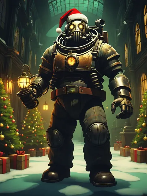 Bioshock , <lora:christmas:1> christmas