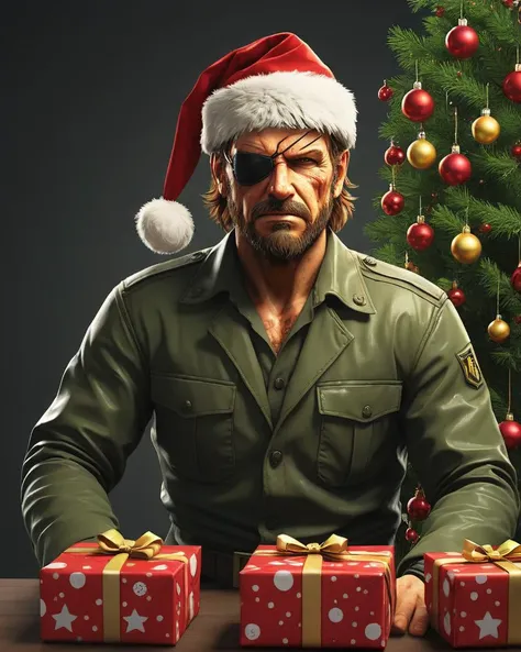 Metal Gear Solid V: The Phantom Pain, <lora:christmas:1> christmas