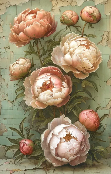 masterpiece,best quality,<lora:tbh159-sdxl:1>,illustration,style of kestutis kasparavicius, decaying peonies