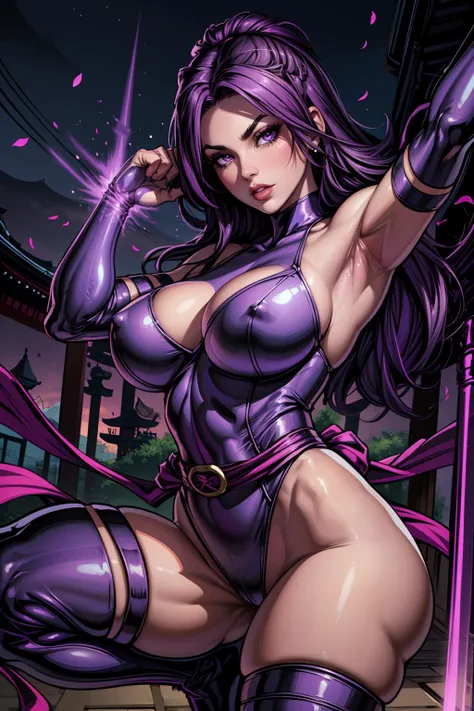 (masterpiece, 8k, 4k, extremely detailed, dynamic shading, best quality, absurdres:1.4) 1girl, nice hands, perfect hands, milf, mature, sexy, (large breasts:1.1) <lora:more_details:0.7>   <lora:Psylocke_DG-v01:1> Psylocke_DG, sexy, seductive, milf, mature,...