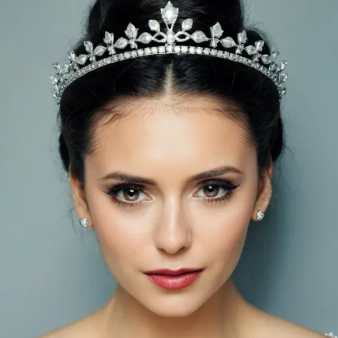 (Skin texture),High qualitycloseup face portrait photo, analog, film grain, actress dressed as a medieval queen with a delicate diamond tiara,regal,   <lora:nidobrev_xl_1_standard_wo_cap_merger_15_63_79_04_03_03:1>