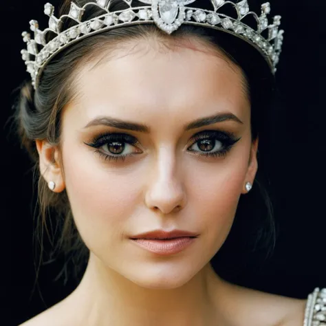 (Skin texture),High qualitycloseup face portrait photo, analog, film grain, actress dressed as a medieval queen with a delicate diamond tiara,regal,   <lora:nidobrev_xl_1_standard_wo_cap_merger_15_63_79_04_03_03:1>