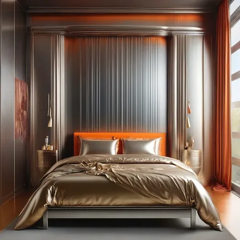 magnificent modern bedroom cs-m3tal-ok_v03-1600, very detailed, intricate, metallic color palette