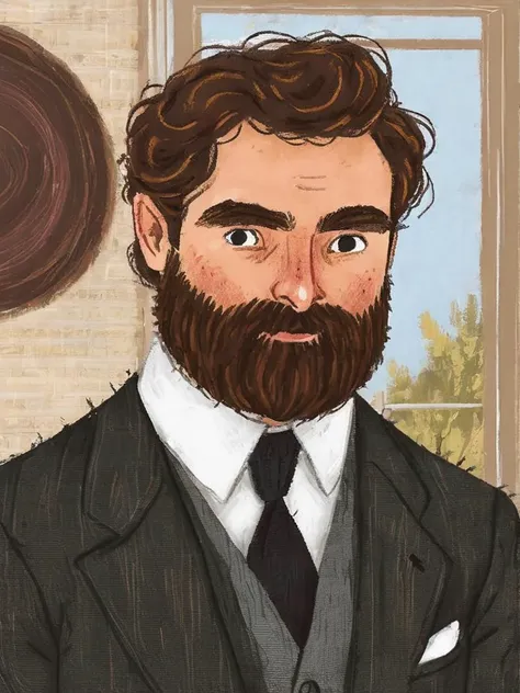 best quality,masterpiece,childpaint,solo,drawing,beautiful_detailed_eyes,eye highlights,,male,suit,beard,strong,british wind,<lo...