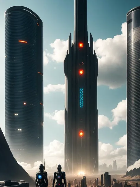 landscape of a futuristic sci fi city, sci fi, ultra realistic, high resolution, city