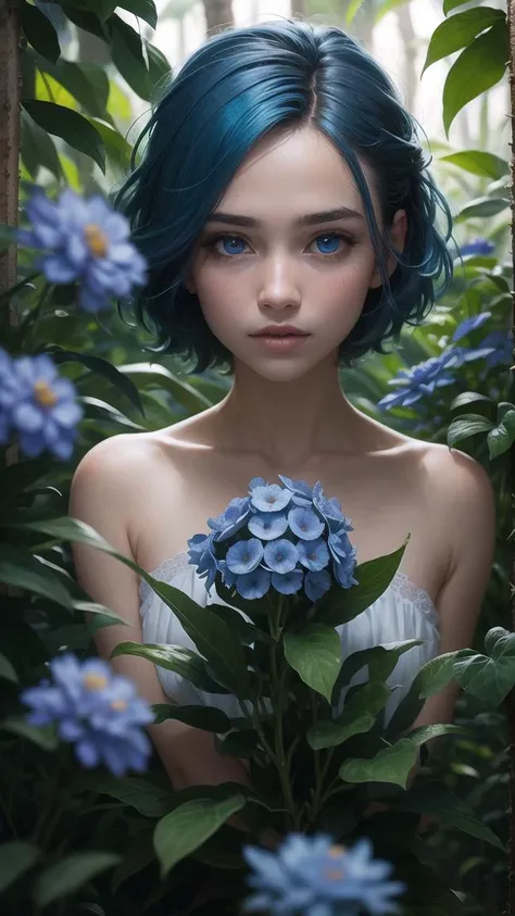 fashion photography portrait of blue human avatar, in a wilted jungle with decaying flowers , grey lifeless jungle 3d render, cgi, symmetrical:1.1 , octane render, 35mm, bokeh, 9:16, (intricate details:1.12), hdr, (intricate details, hyperdetailed:1.15), (...