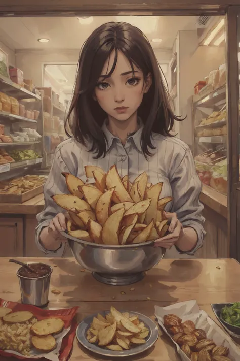 (masterpiece, highres, detailed),chips (food),