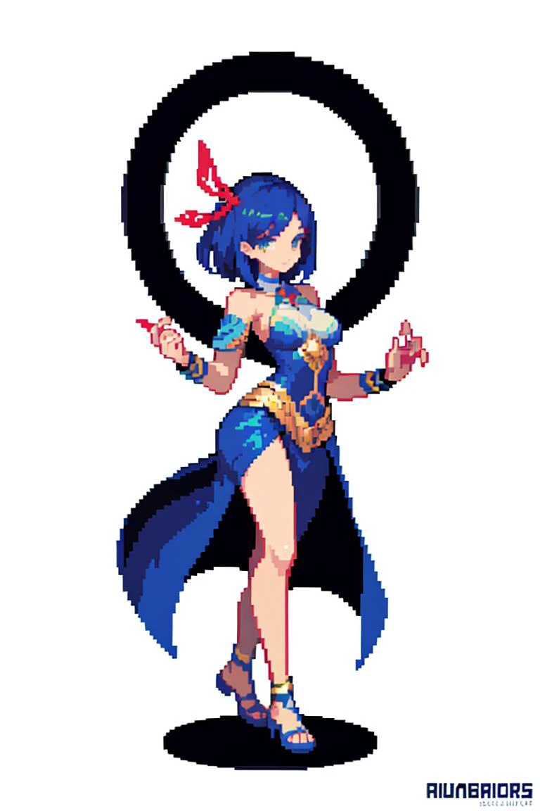 (masterpiece, top quality, best quality), pixel,pixel art,1girl,full body, 
 <lora:pixel_f2:0.5>