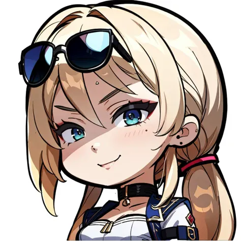 ((Masterpiece, best quality)),edgQuality,smirk,smug, 
chibi blonde Nadia with sunglasses and a choker
 <lora:Ultimate_Nadia:0.5>
white background,simple background, <lora:DarkCabalChibiStyle:1.6>