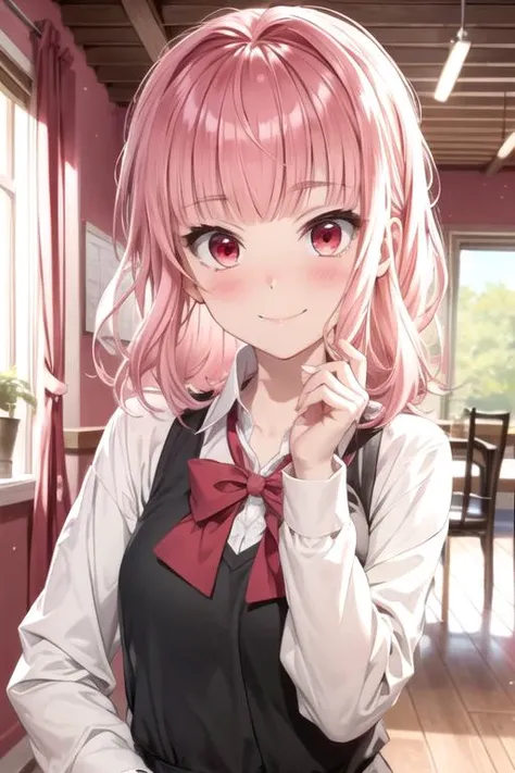 masterpiece, best quality, sketch, 1girl, solo, looking at viewer, , , <lora:kotoko_sumiso:0.72>, kotoko_sumiso, pink hair, red eyes, , , , 8k resolution