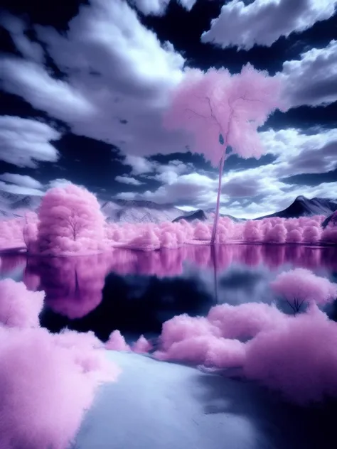 <lora:Infrared:1>infrared landscape photography