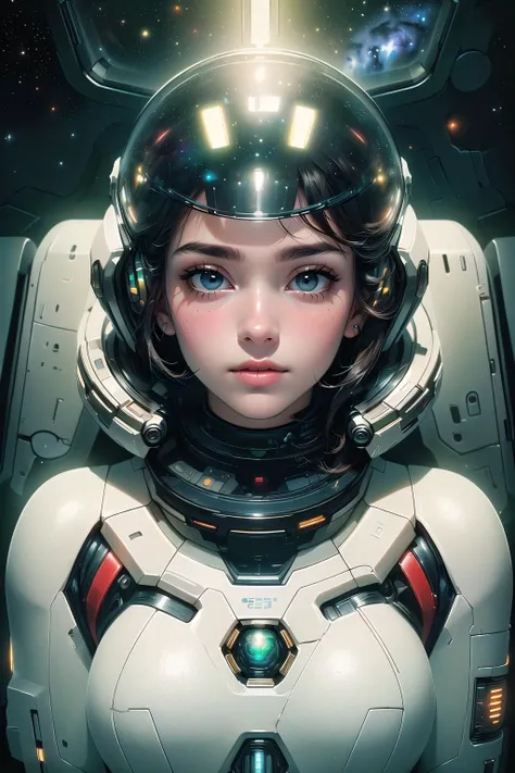 a woman in a space suit with a helmet on