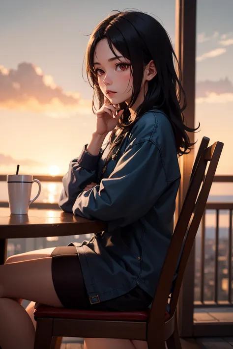 side viewe,1girl,solo,<lora:nar_kurenai_yuhi:1>,nar_kurenai_yuhi,sitting,outdoors,(on chair:1.1),Ultra-detail,(highres:1.1),best quality,(masterpiece:1.3),cinematic lighting,
BREAK,(DSLR:1.1),(detailed shot:1.1),(sharp focus:1.1),(portrait:1.1),((depth of ...