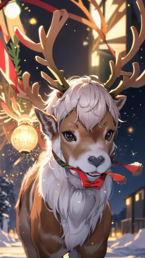 masterpiece, best quality, highres, BREAK,
(Reindeer:1.6),(Raging:1.5)