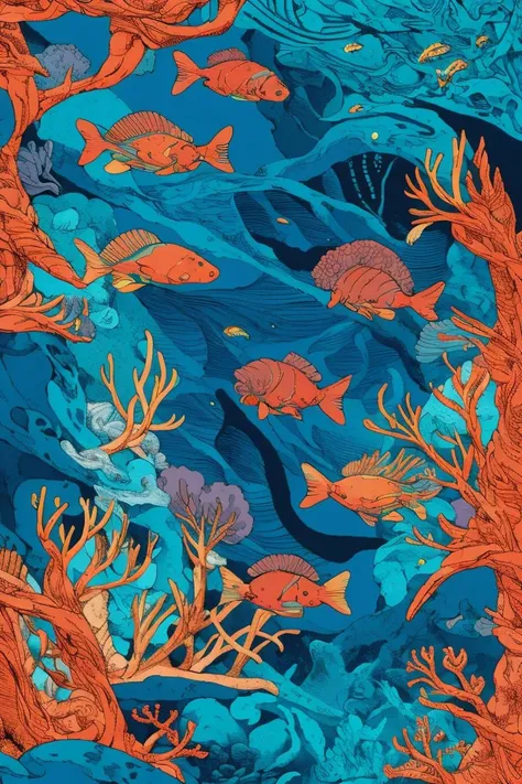 underwater, coral, reef, diving, by kilian eng