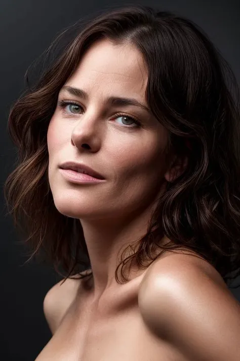 (CR-ParkerPosey-ParanoidAmerican:0.9), full color portrait of woman, (nude:1.0), (oiled shiny skin:1.0), face focus,
masterpiece, best quality, sharp focus, highres 8k uhd, ultra-detailed, rim light, deep grey background,