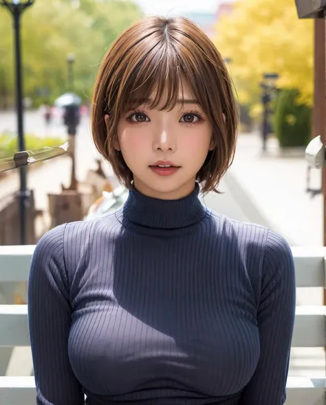 pureerosface_v1:0.3, best quality, photorealistic, 8k, high res, full color, 1girl, woman, 20 years old woman, (skindentation), (portrait:0.6), trees, park bench, daylight, ((park background:1.52)), full color, ((necksweater:1.68)), looking at viewer:1.8, ...