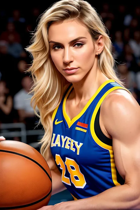 photo of (ChaFAEF01:0.99), a woman as a sexy basketball player, ((perfect hair)), modelshoot style,((professional photo for playboy)), ((shot for glamour magazine)),  (extremely detailed CG unity 8k wallpaper), photo of the most beautiful artwork in the wo...