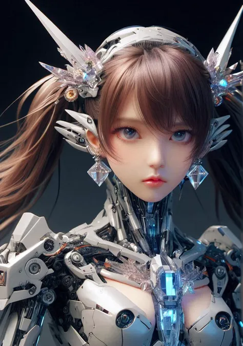 <lora:pilot:1>,mecha crystal girl