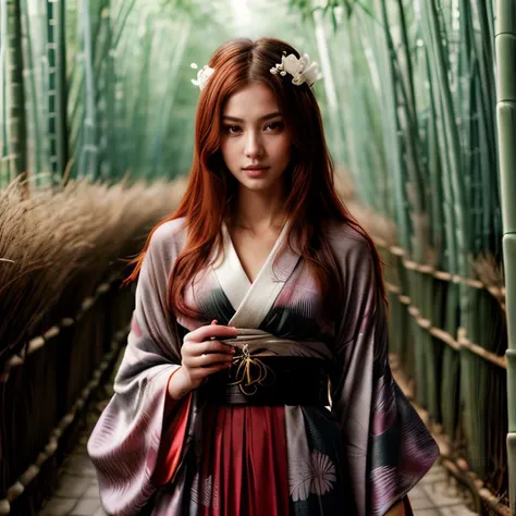 (Kyoto bamboo forest, SFW, full-length kimono with long sleeves, wide obi belt, traditional sandals, strolling through the bamboo grove, morning:1.35) Instagram_Influencer_78_By_Stable_Yogi
Faceshot_By_stable_yogi
<lora:Detail Blaster By Stable Yogi:0.5>
(...