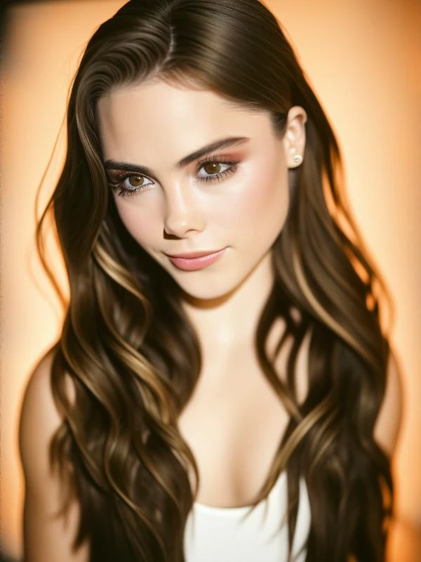 mckayla maroney, portrait, photo, analog style, 4k, 8k, warm tones, sidelighting, professional photography, diffuse light <lora:McKaylaM:1>