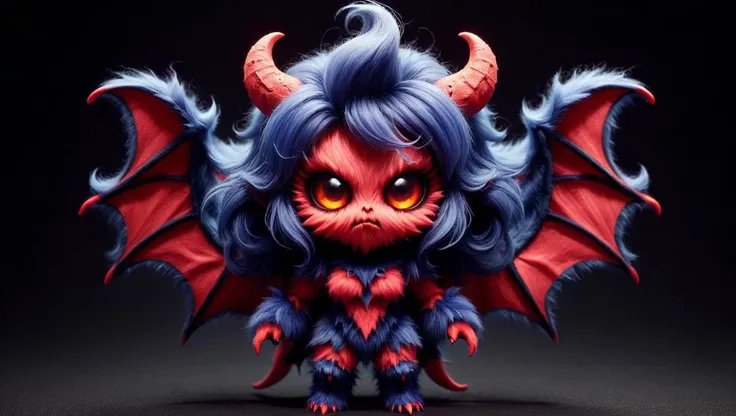 martius_fuzz chibi demon woman <lora:Colorful_Fuzzy_Style:1>