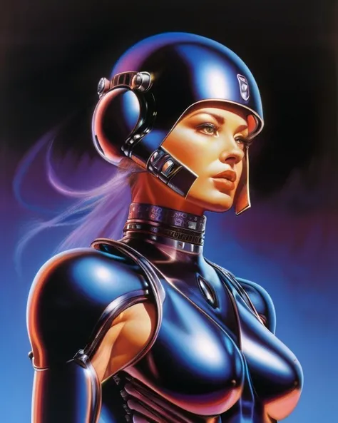 by Hajime Sorayama the-pride-of-Imperial-Ireland, Painstaking Attention To Details, subsurface scattering, microgeometry BREAK portrait, looking away, solo, half shot, detailed background, close up, detailed face, (arcane magic spellcaster spelltech theme:...