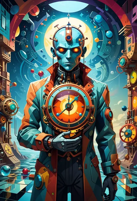 Clockpunk alchemist
The atom is the structure in which matter is organized into fundamental units that constitute the chemical elements. Atoms frequently aggregate into stable units called molecules that characterize many substances.
 creating colorful lan...