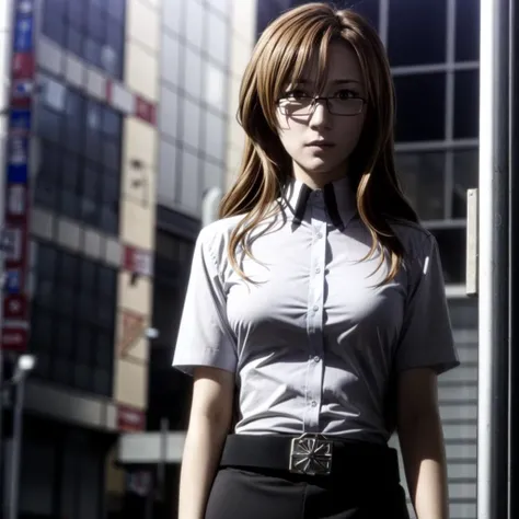 <lora:MoekaKiryu001:0.6>,<lora:add_detail:0.5>,
MoekaKiryu,1woman,solo,
brown hair,long hair,expressionless,
glasses,
Collared shirt,short sleeve,
belt,
black skirt,
city,