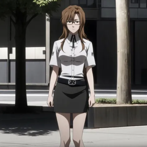 <lora:MoekaKiryu001:0.7>,<lora:add_detail:0.5>,
MoekaKiryu,1woman,solo,
brown hair,long hair,expressionless,
glasses,
Collared shirt,short sleeve,
belt,
black skirt,
city,