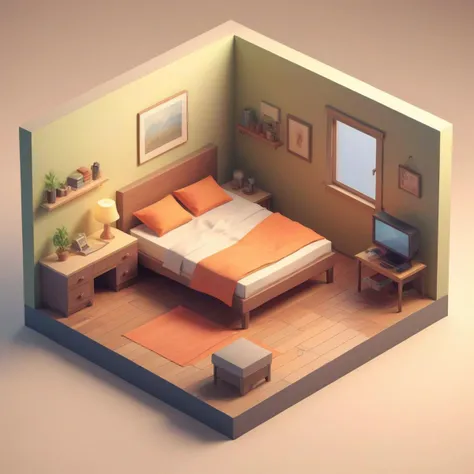 isometric, low poly, bedroom, <lora:isometric_lowpoly_XL:0.7>